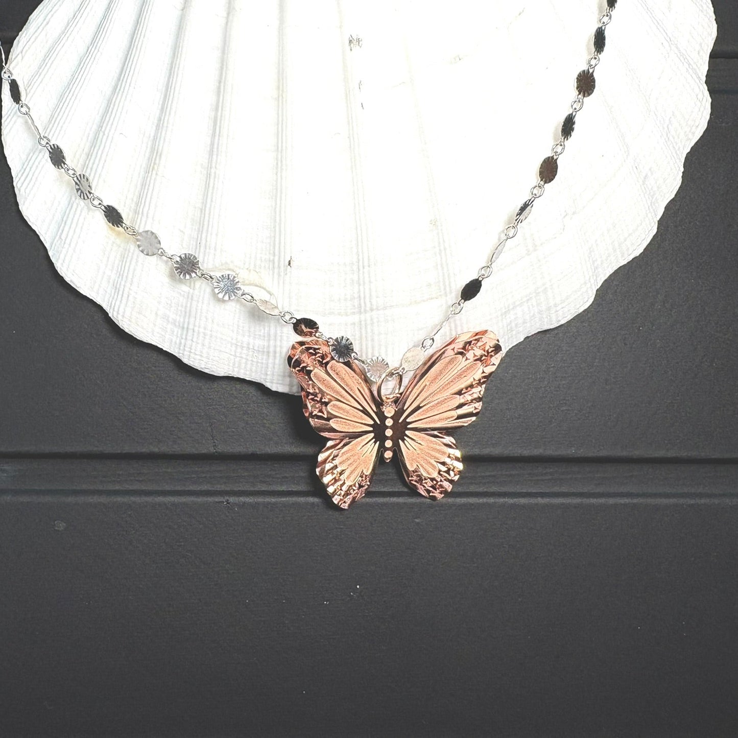 Rose Gold Butterfly Necklace