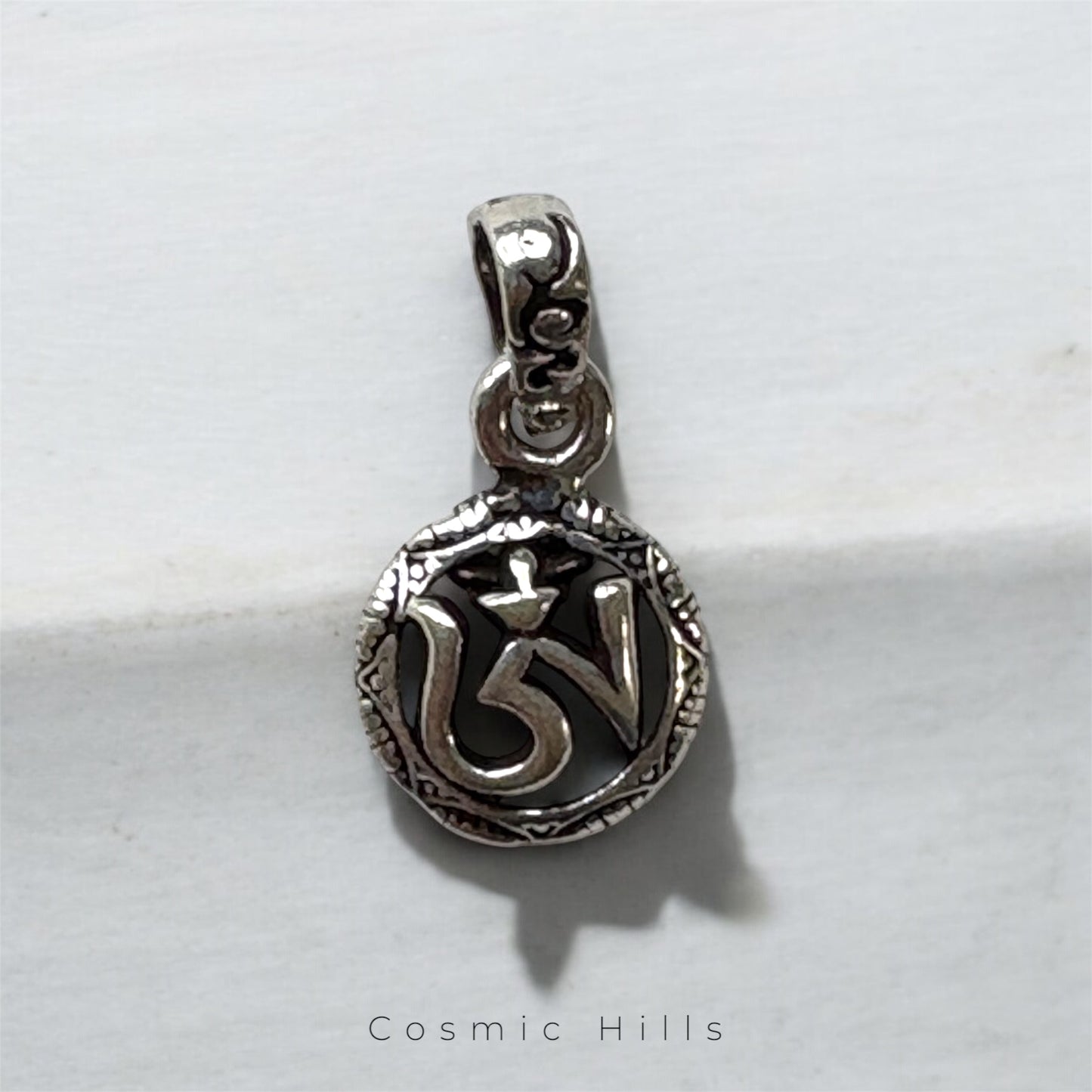 OM Oxidized Silver Locket